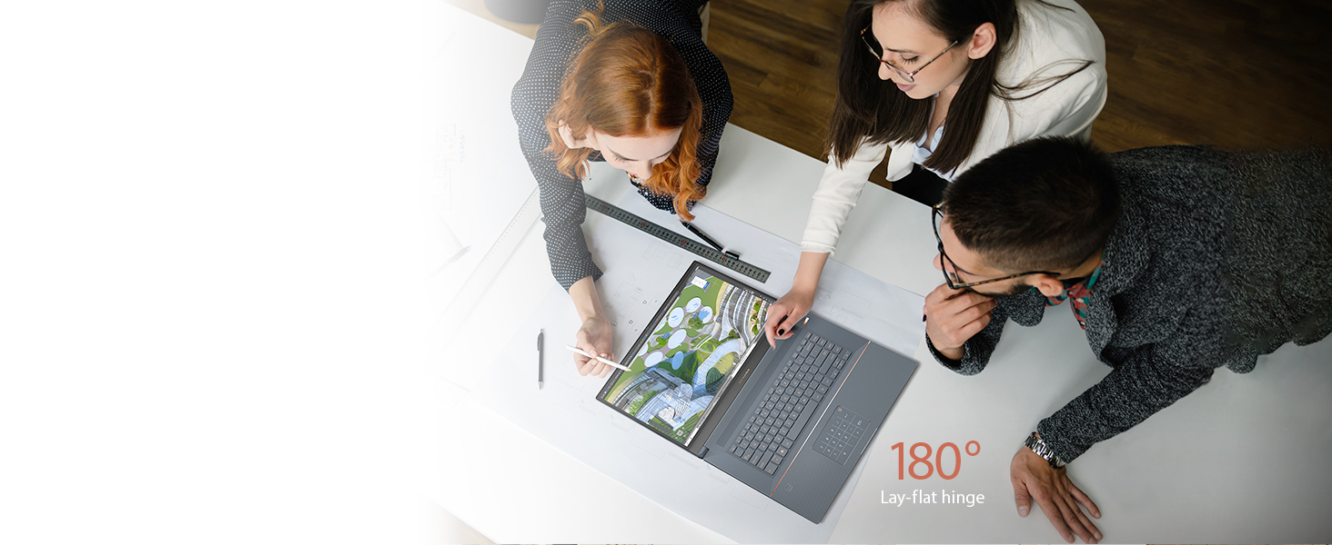 Easy sharing with 180 degree hinge