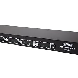 Blackbird 4K 4x4 HDMI Matrix with 4x Coax Out connect up to four HDMI sources