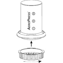 Twist filter cap onto chamber