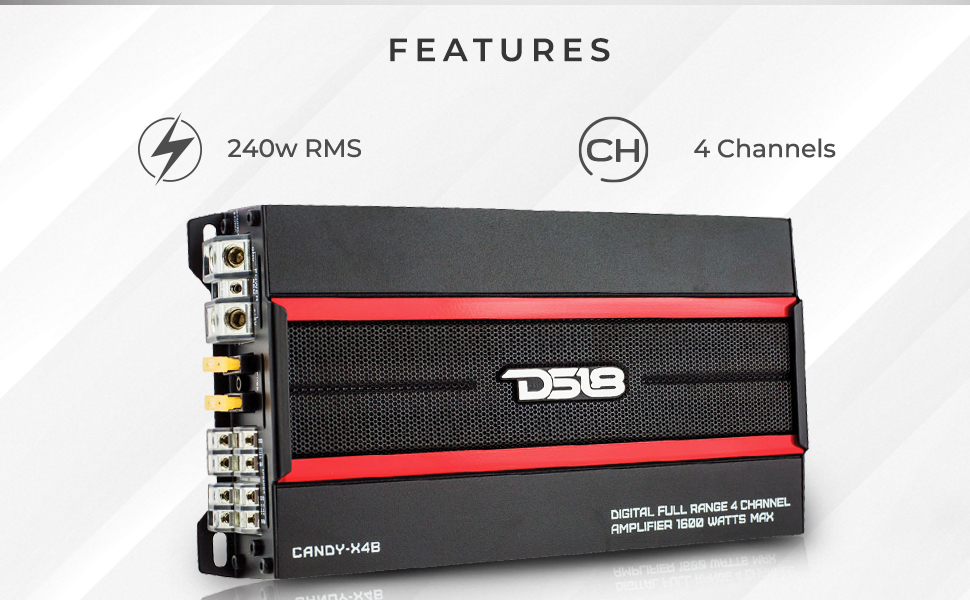 car audio 4 channel amplifier 