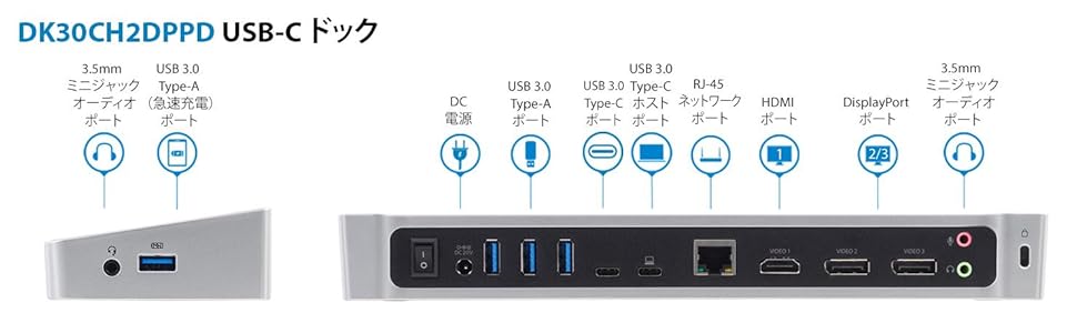 美品 StarTech ドッキングステーション DK30CH2DEP 付属品完備 美品 StarTech ドッキングステーション DK30CH2DEP 付属品完備