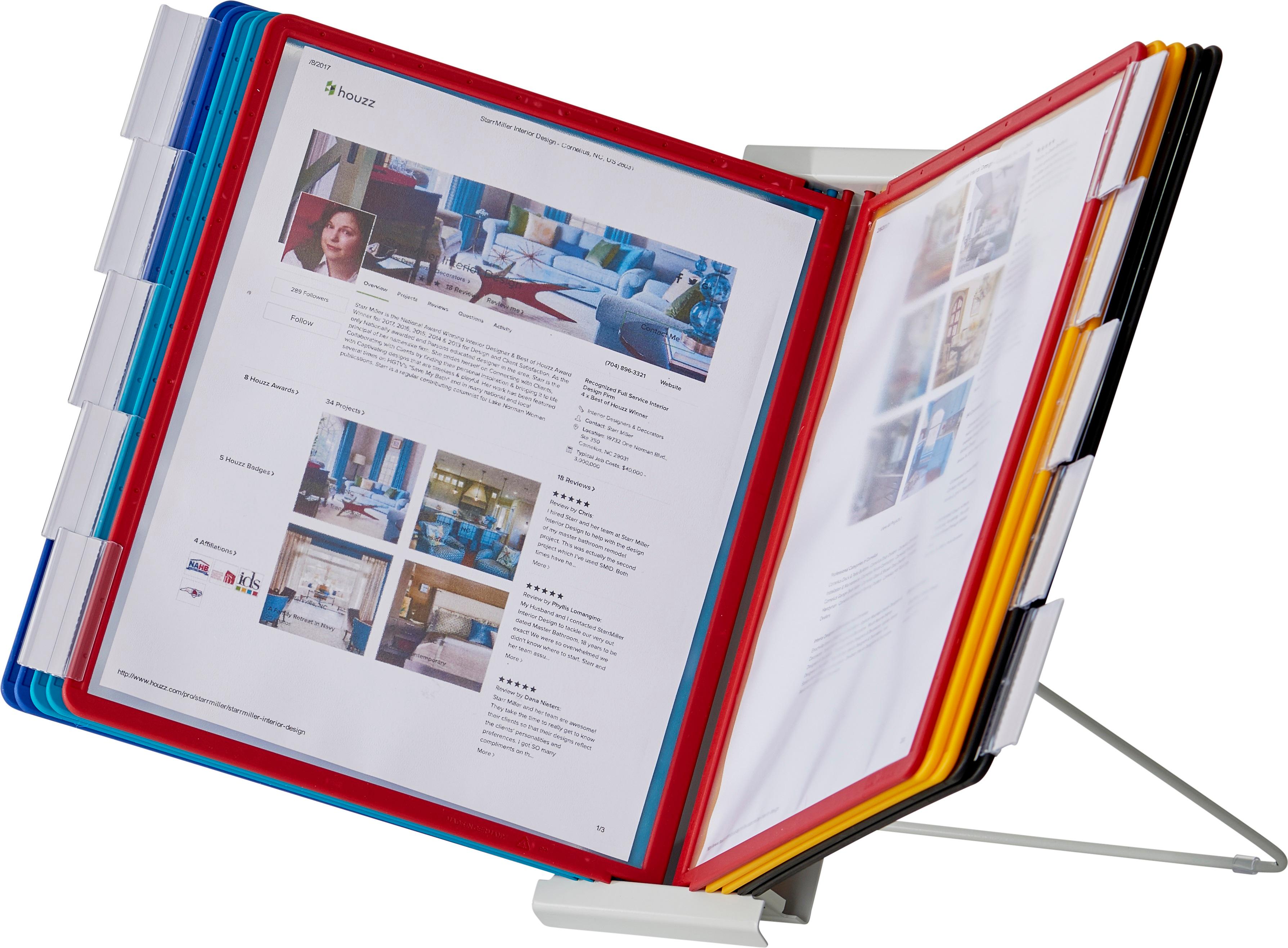 Durable Instaview Desktop Reference System with Border Panels of