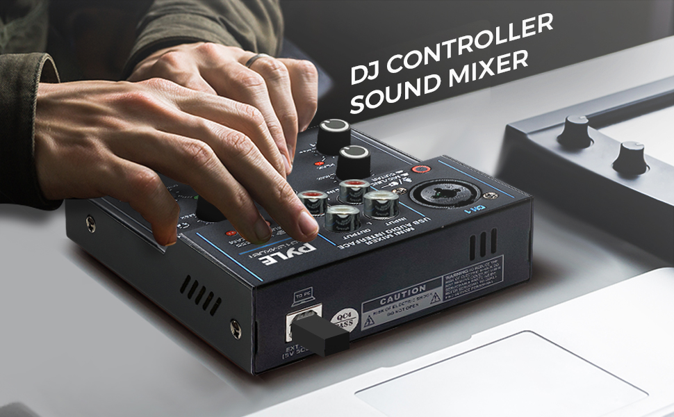 Pyle Professional Wireless DJ Audio Mixer 2Channel