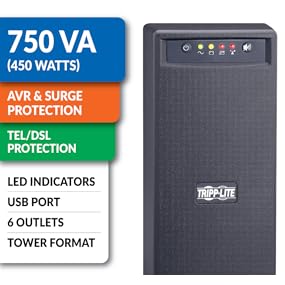 Amazon.com: Tripp Lite SMART750USB 750VA 450W UPS Battery