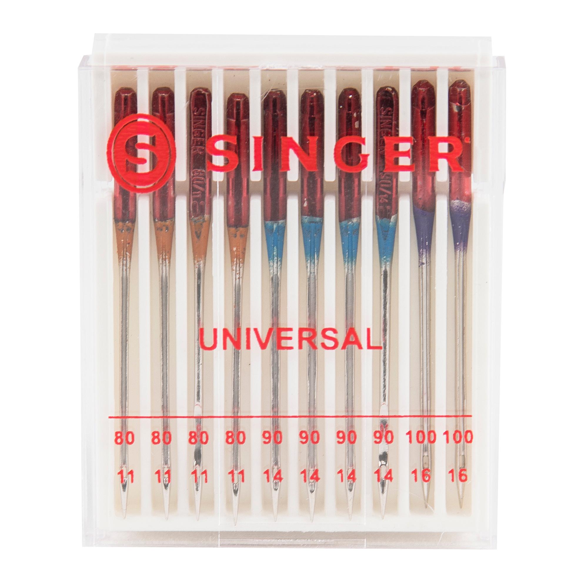 Singer 4790 10Pack Regular Point Machine Needles Assorted, 4 Size 80/