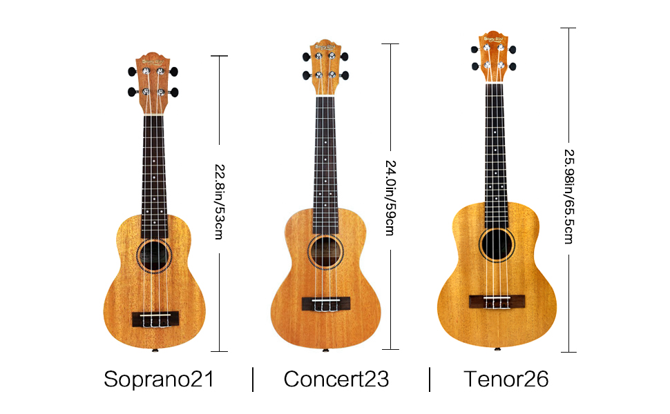 Ukulele Tenor Acajou 26 Pouces Professionnel Avec Débutant Kit