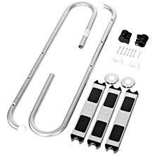 COSTWAY Échelle De Piscine à 3 Marches 1,32m Échelle De Sécurité Pour Piscine En 304 Acier Inoxydable Échelle De Marche 12 1