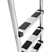 COSTWAY Échelle De Piscine à 3 Marches 1,32m Échelle De Sécurité Pour Piscine En 304 Acier Inoxydable Échelle De Marche 13 2