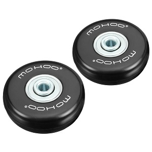 Roulette Valise, Bagage Valise Réparation Roulette Charge Lourd 50mm Muette Caoutchouc Universelle Pivotante Roue Rechange Transport Remplace Roulette 2PCS Pour Valise/Bagage/Sac à Dos/Voyage 5