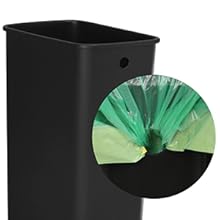 Songmics Double Poubelle, Poubelle De 2 X 20L, Poubelle En Métal Avec Deux Seaux, Seaux Intérieurs En Plastique Et Couvercle à Charnière, Poignée, Fermeture Souple, Hermétique, Blanc LTB40WT 13 Double poubelle