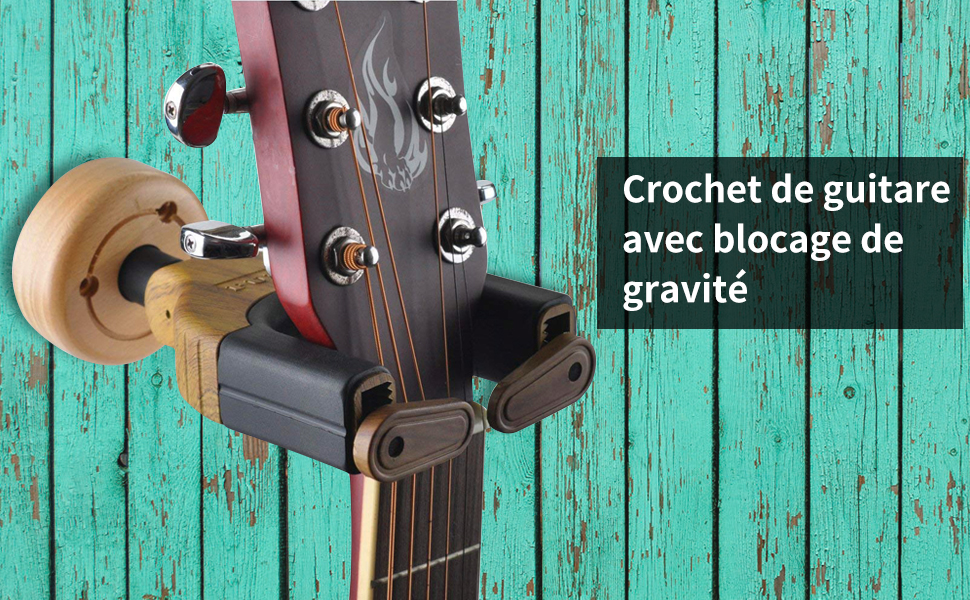 Support Mural pour Guitare, SKL Cintre Mural de Guitare de Luxe Support de Crochet pour Guitare