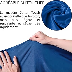 MIQIO 2in1 Drap de Sac de Couchage avec Fermeture Éclair Continue(Gauche/Droite) AGREABLE AU TOUCHER