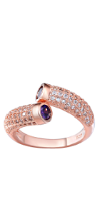 Bigood Bague Ensemble Femme Argent 925 Cristal Fiancailles Mariage Alliance Zircon Elegant Amazon Fr Bijoux