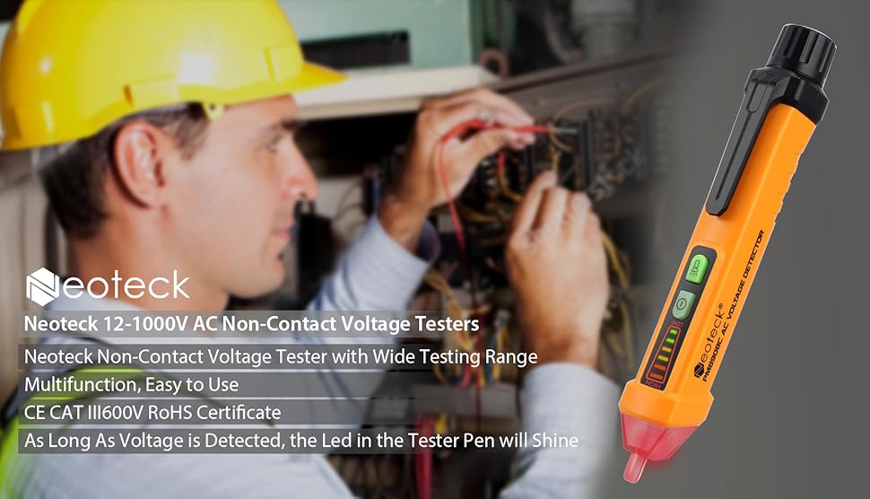 Neoteck Voltage Tester NonContact Voltage Testers 121000V AC Voltage
