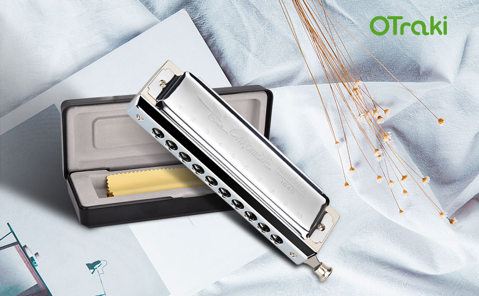 OTraki Harmonica Mouth Organ 10 Hole 40 Tones C Major Blues Harmonica