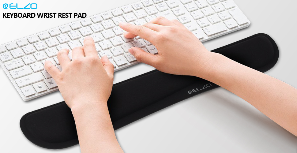 ELZO Keyboard Wrist Rest Pad Support with Comfortable Memory Foam