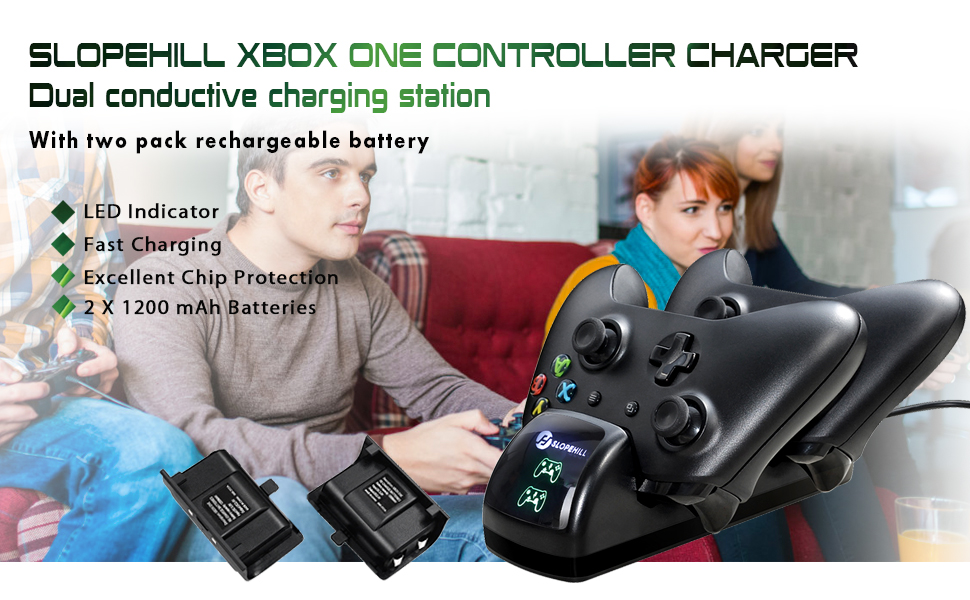 slopehill Xbox One Controller Charger, Xbox One/One S/One Elite