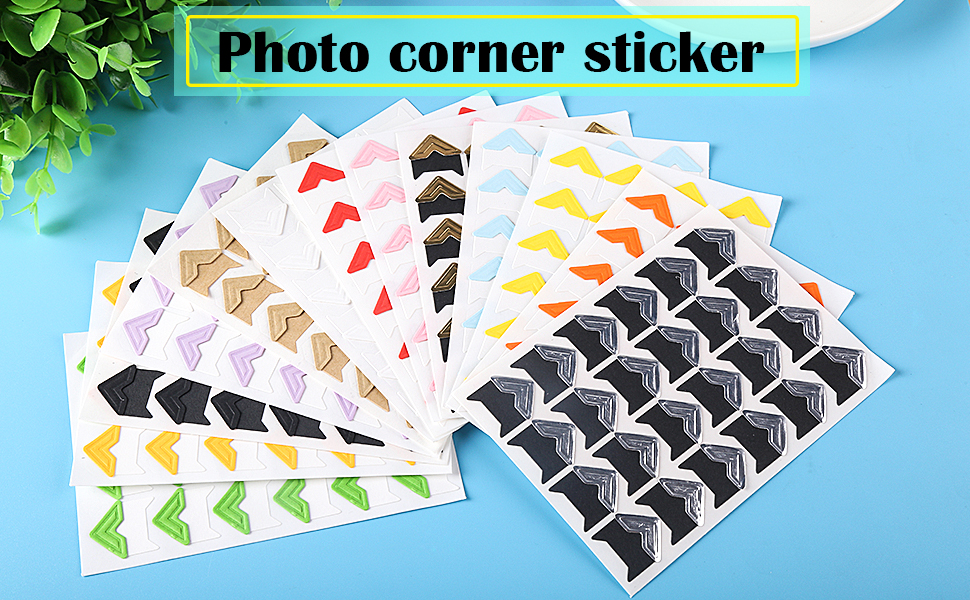 WXJ13 312 Pcs 13 Colors Photo Mounting Corners Photo Corners Self