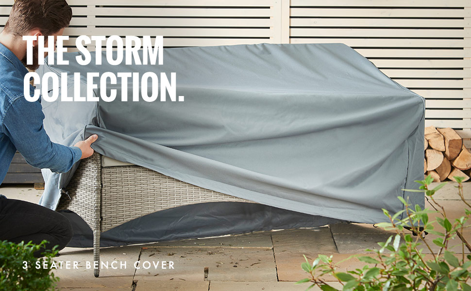 VonHaus Garden Bench Cover Waterproof 3 Seater Outdoor Furniture