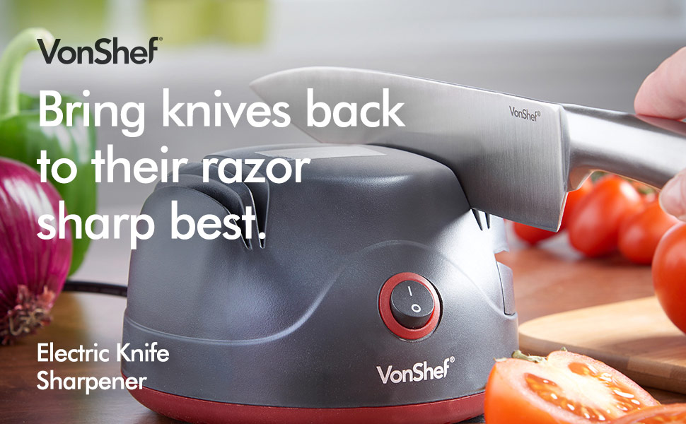 VonShef Electric Two Stage Knife Sharpener with Screwdriver Sharpening
