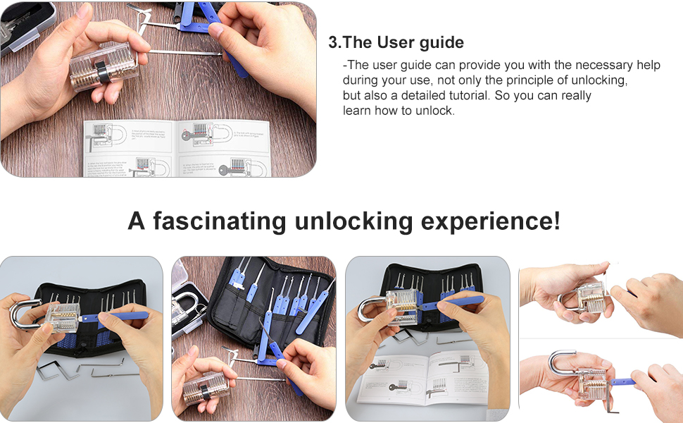 Lock Pick Set, Eventronic 21Piece Lock Picking Tools with 2 Clear