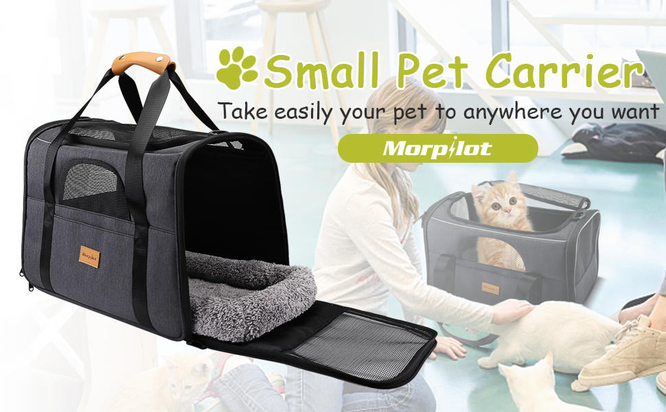 Morpilot Pet Carrier Bag, Portable Cat Carrier Bag Top Opening