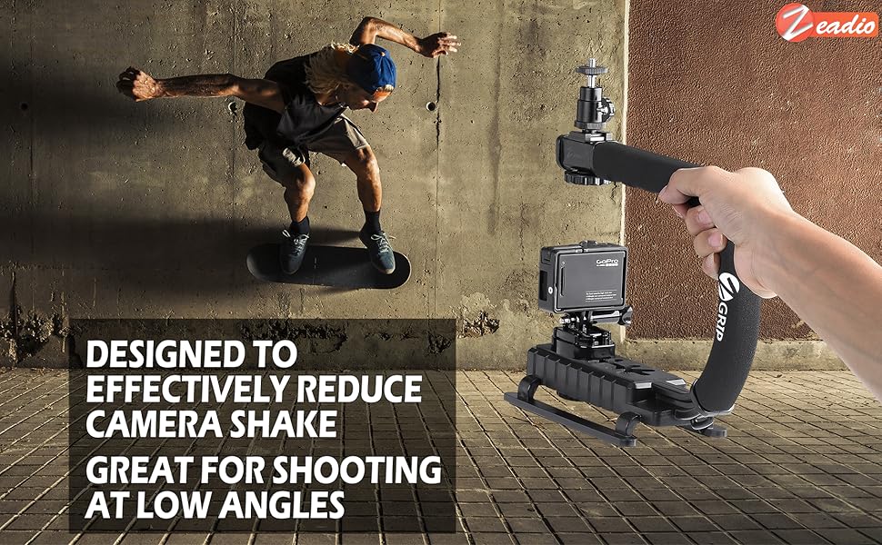 Zeadio Handheld Stabilizer Handle Grip + 360 Degree Rotating Swivel