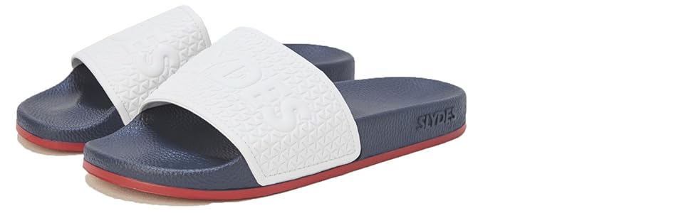 mens navy sliders