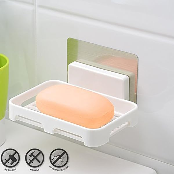 Kurelle No Drilling, No Screws, Family Soap Holder for Kids, Self