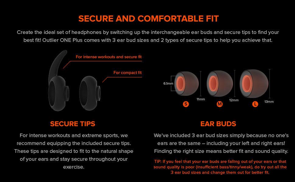 secure and comfortable fit