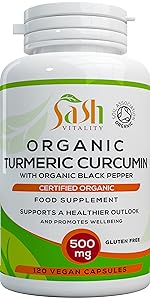Organic Turmeric ginger black pepper high strength joint back pain relief inflammation