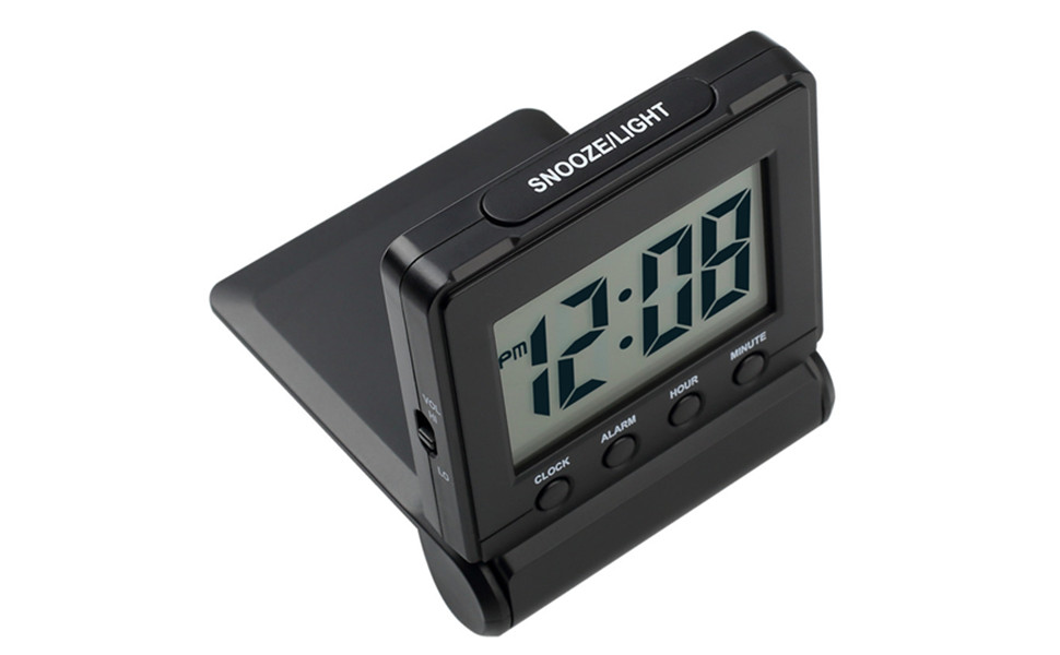 FAMICOZY Compact Digital Travel Alarm Clock with High/Low Volume