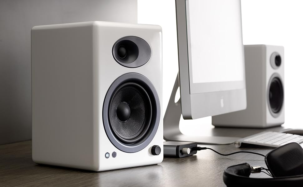Audioengine A5+ Powered Desktop Speakers 150W Stereo Computer Speakers and Home Music Sound