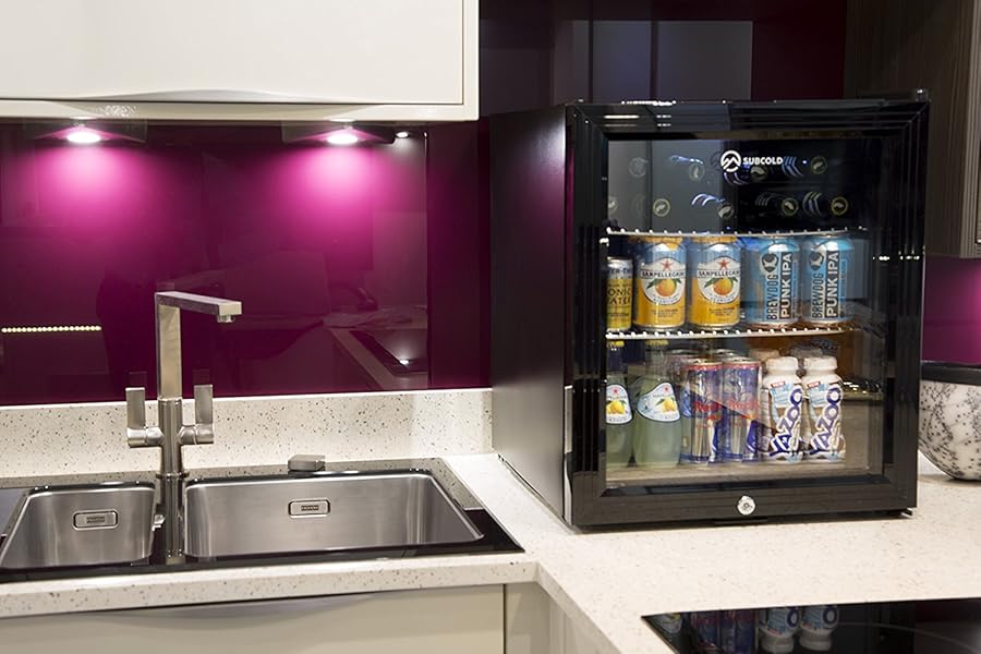 Subcold Super50 LED Mini Fridge Black 49L Beer, Wine and Drinks