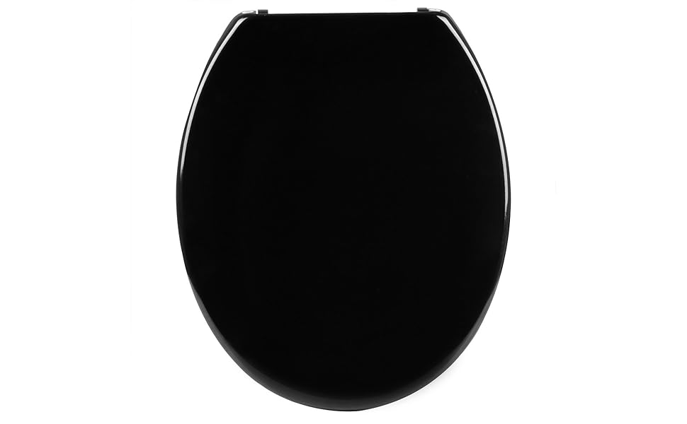 WOLTU Toilet Seats Soft Close Adjustable Hinge Toilet Lid Cover Family Bathroom Black 13 89