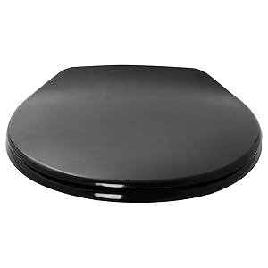 WOLTU Toilet Seats Soft Close Adjustable Hinge Toilet Lid Cover Family Bathroom Black 18 sa