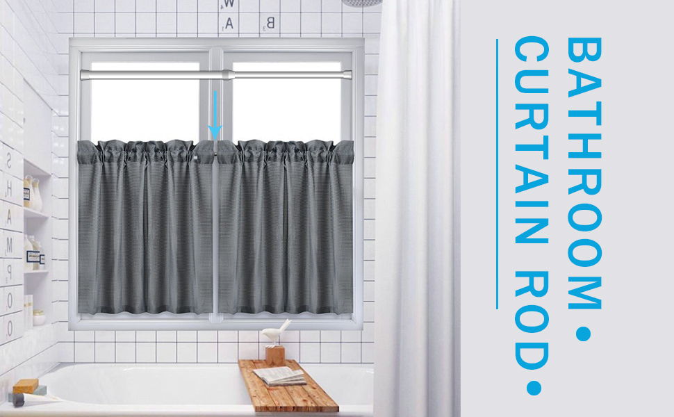 Aizesi 30 50cm Tension Rods Spring Curtain Rods Extendable Window