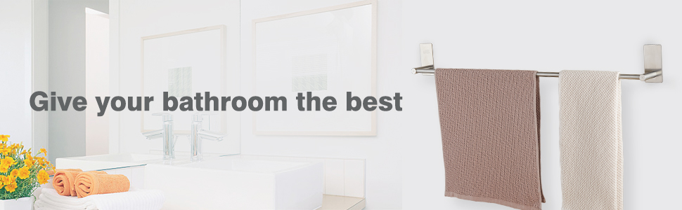 JS Toalleros Baño, JS Adhesivo Toallero 55cm,Acero Inoxidable ...