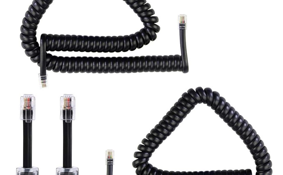SENHAI 2 Pack 360° AntiTangle Rotating Swivel Telephone Cord