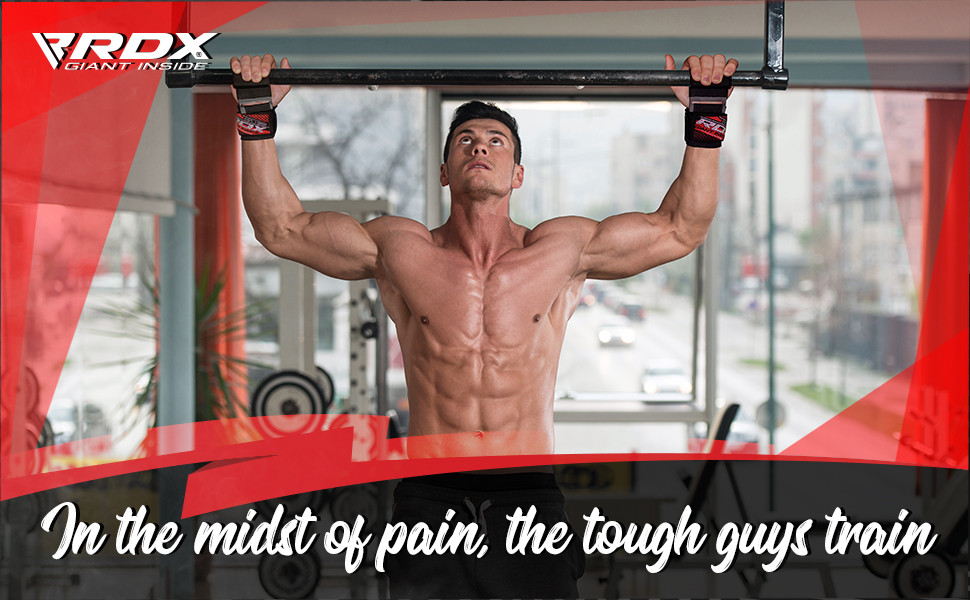 RDX Weight Lifting Hook StrapsNeoprene Padded Wrist Grips for Powerlifting, Weightlifting