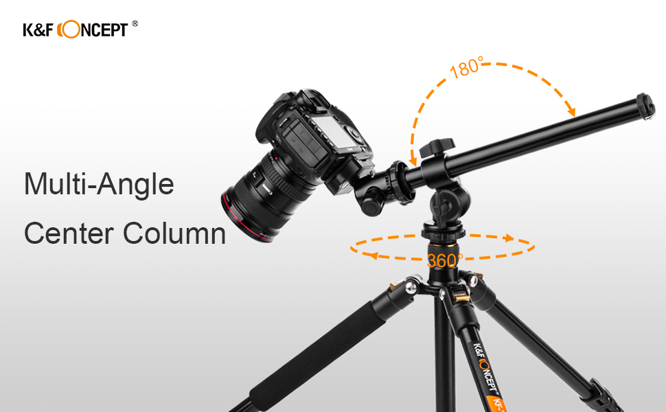 K&F Concept Camera Tripod Boom Arm Stand Fixable External MultiAngle