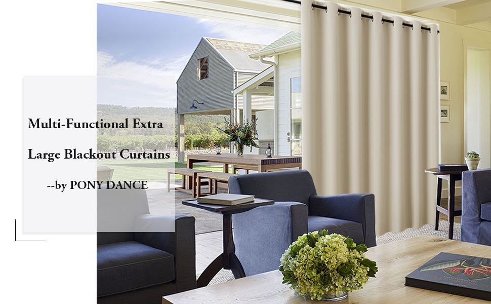 Pony Dance Room Divider Curtains Partition Screen Blackout