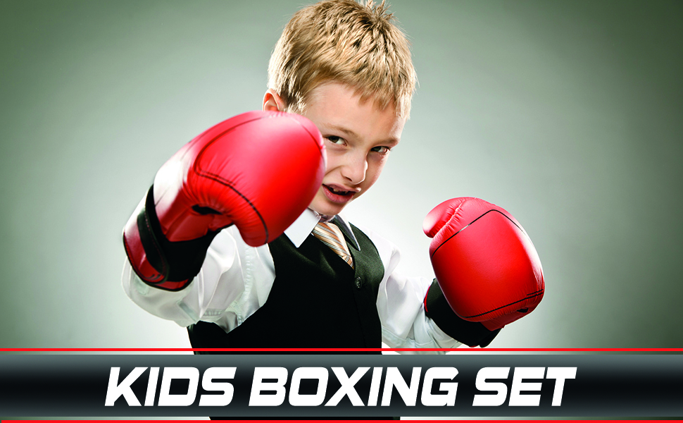 Boxing Set for Children Punch Bag Training Set Black&White 30x15