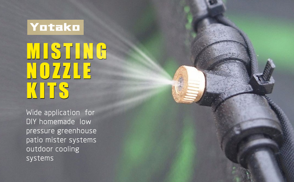 Yotako Misting Nozzles Kit 12x Brass Mister Nozzles 0.3mm 10/24 UNC+