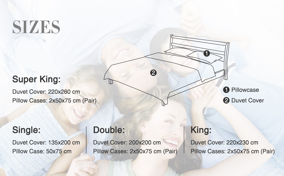 RUIKASI NonIron Duvet Covers King Size 3 PCS Zip Fastening Bedding Set