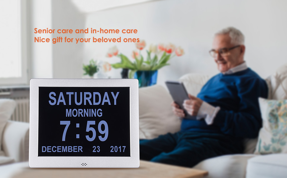 INLIFE Premium Version Day Clock Extra Large Impaired Vision Digital