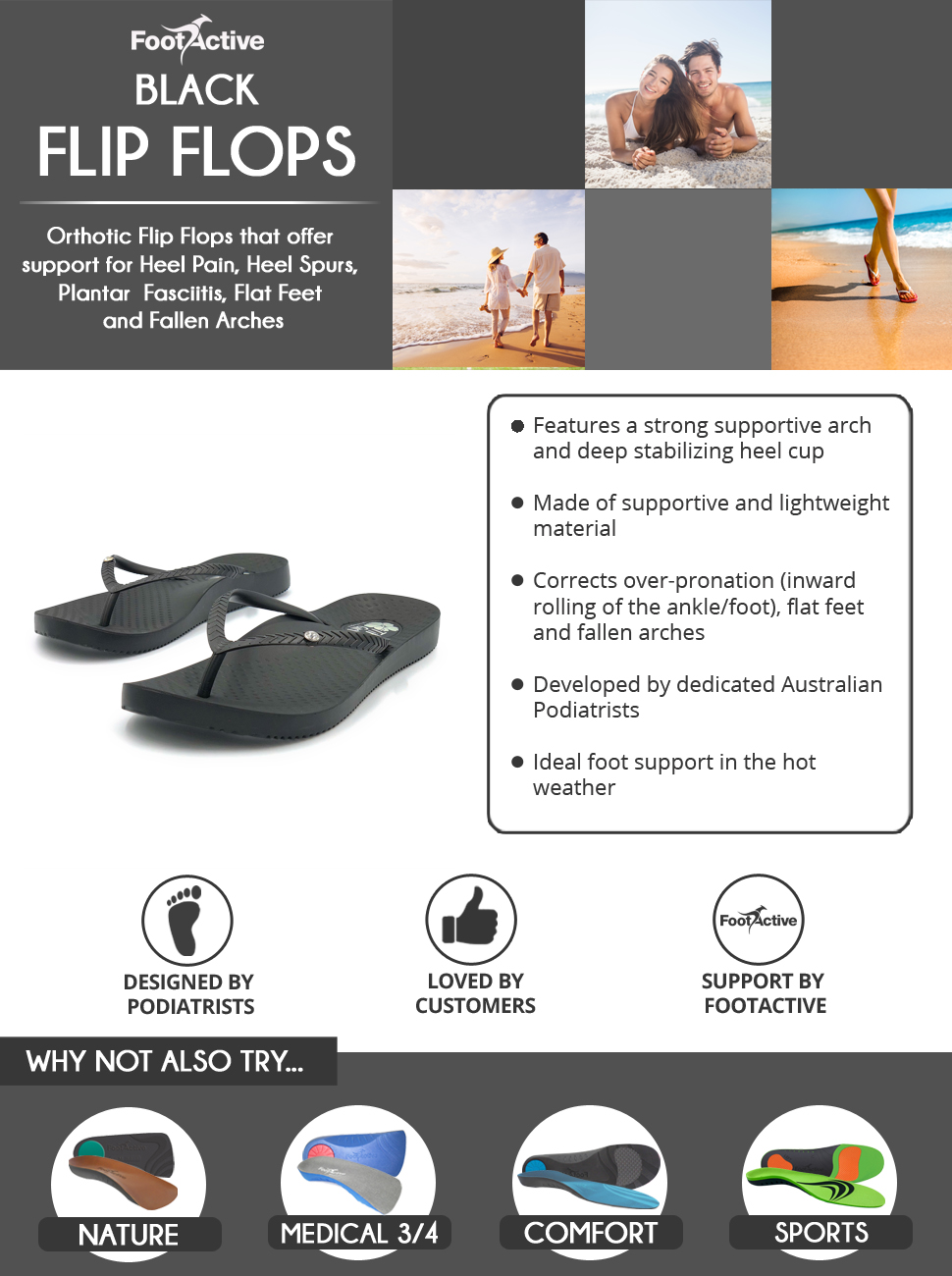 footactive flip flops