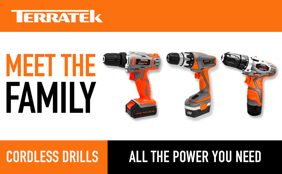 Terratek 18V Cordless Drill Driver, Sensational Electric Screwdriver