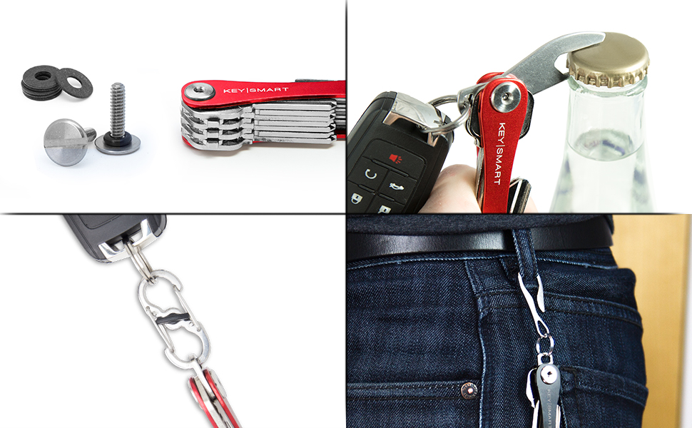 KeySmart Ultimate Accessory Pack Quick Disconnect, Key Dangler, Bottle