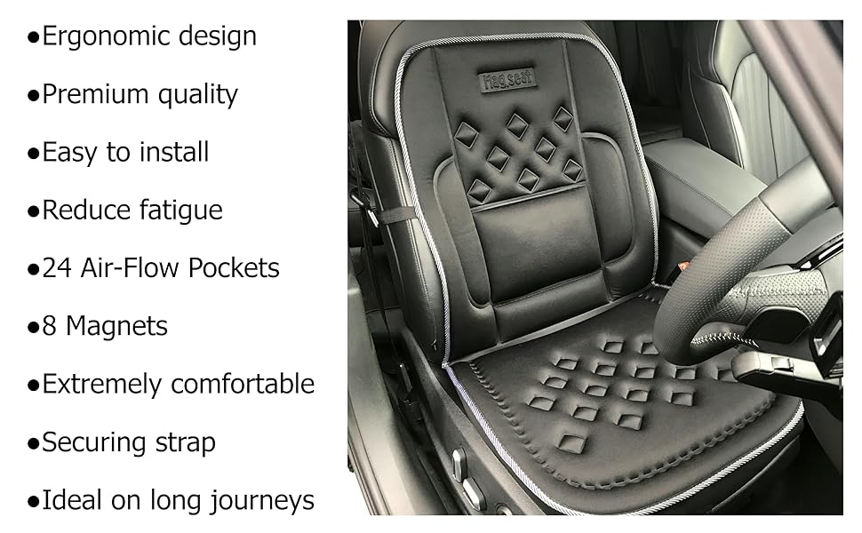 Medipaq Car Seat Support Cushion Cover 24 Air Flow Pockets 8